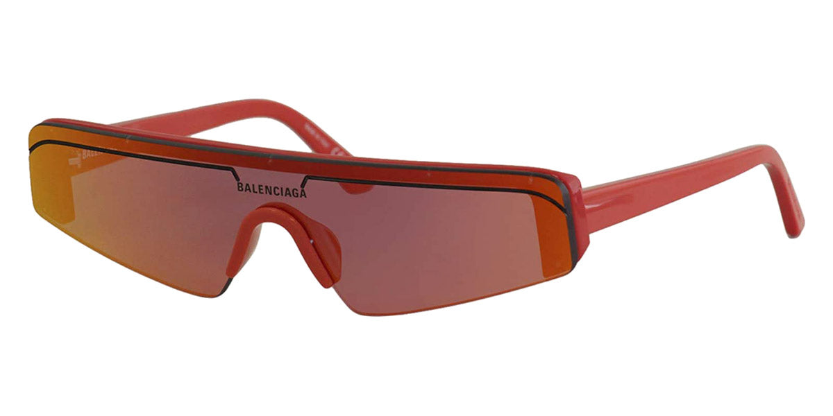 Balenciaga® BB0003S BB0003S 004 99 - Red / Red Mirrored Sunglasses