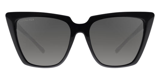 Balenciaga® BB0046S BB0046S 001 55 - Black / Gray Sunglasses