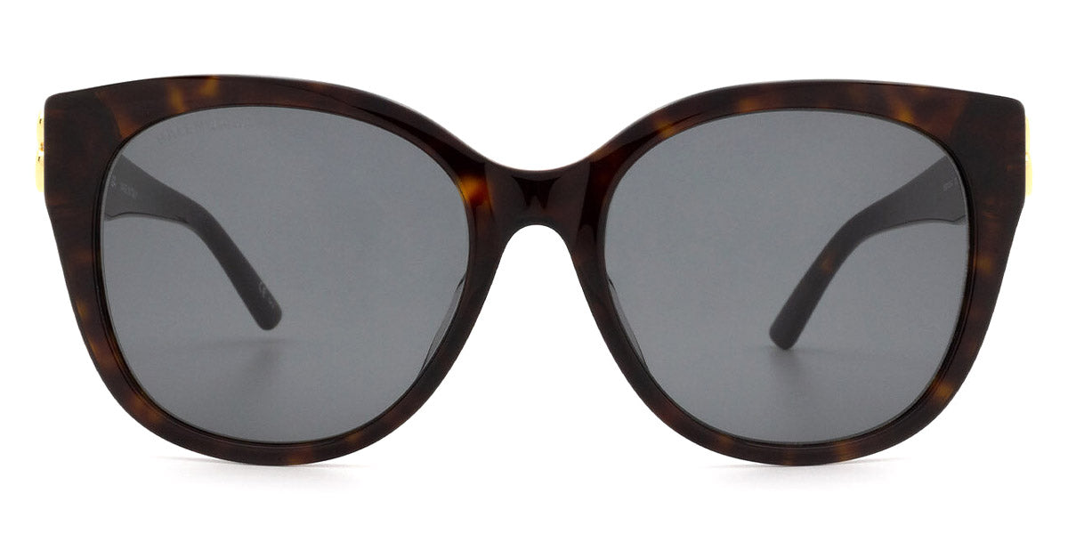 Balenciaga® BB0103SA BB0103SA 002 57 - Havana / Green Sunglasses