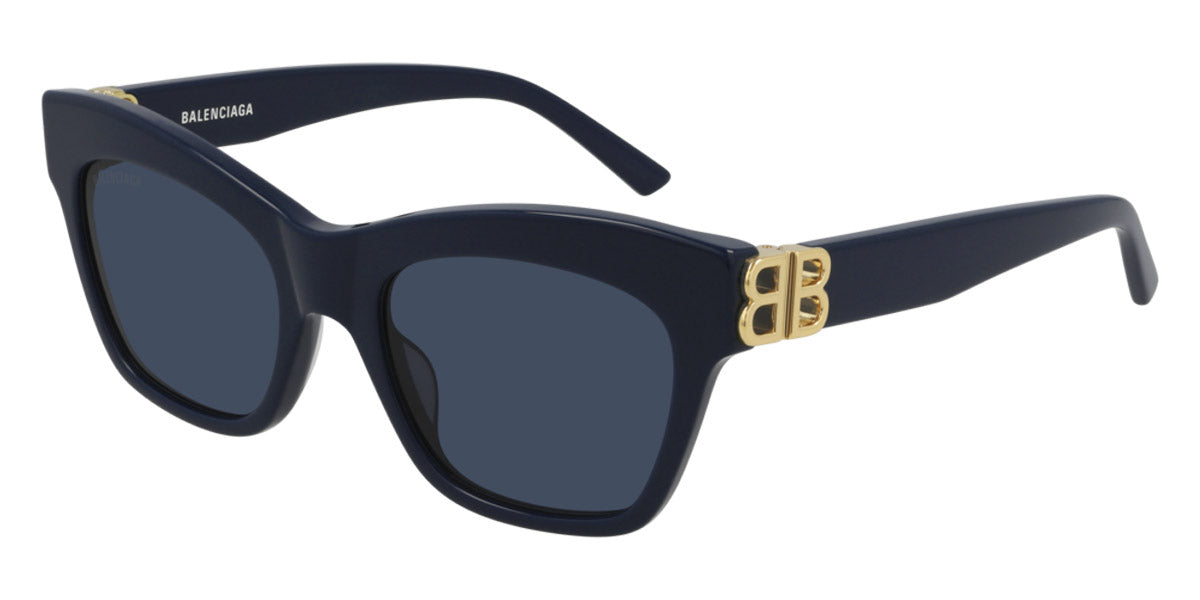 Balenciaga® BB0132S BB0132S 007 53 - Blue / Gold / Blue Sunglasses