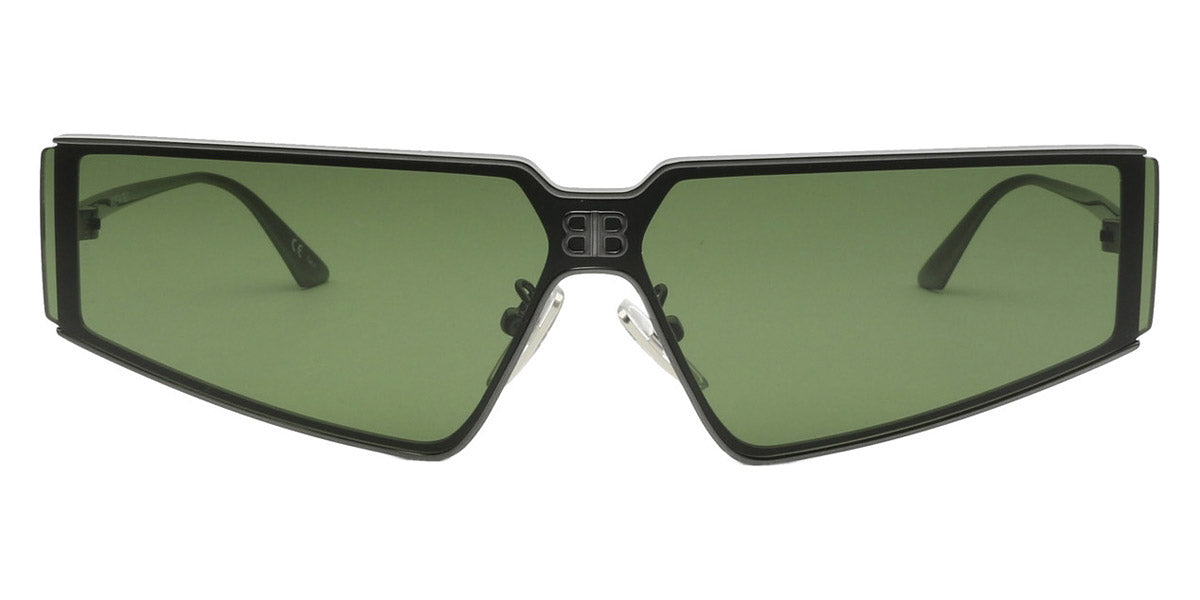 Balenciaga® BB0192S BB0192S 002 99 - Ruthenium / Green Sunglasses