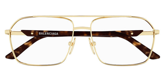 Balenciaga® BB0248O BB0248O 002 57 - Gold / Havana Eyeglasses