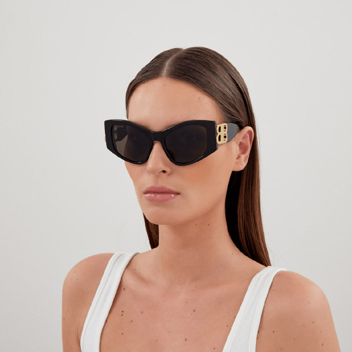 Balenciaga® BB0287S BB0287S 001 55 - Black Sunglasses