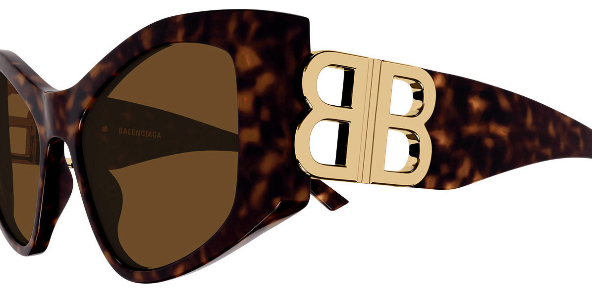 Balenciaga® BB0287S BB0287S 002 55 - Havana Sunglasses