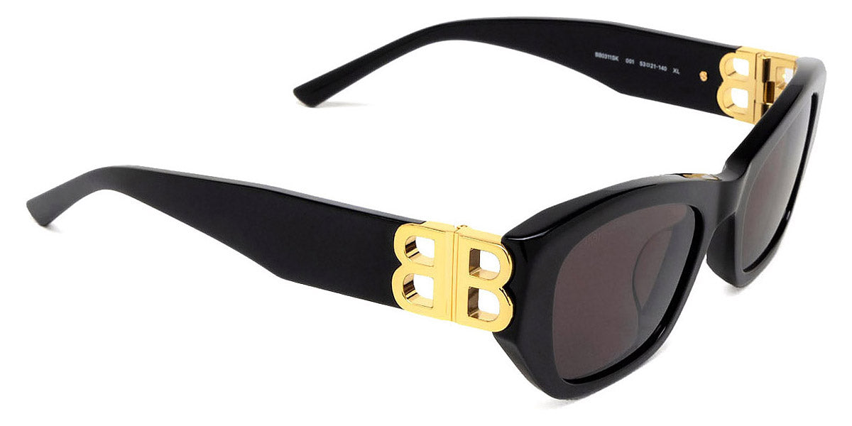 Balenciaga® BB0311SK BB0311SK 001 53 - Black Sunglasses