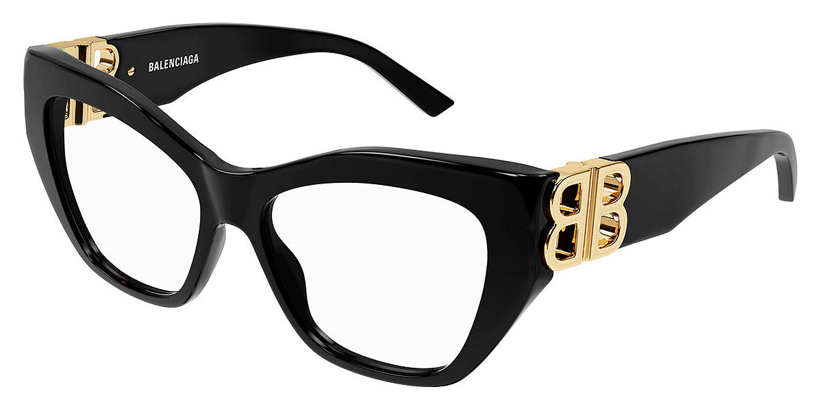 Balenciaga® BB0312O BB0312O 001 53 - Black Eyeglasses