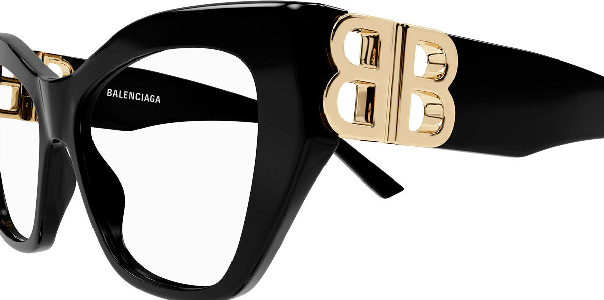 Balenciaga® BB0312O BB0312O 001 53 - Black Eyeglasses