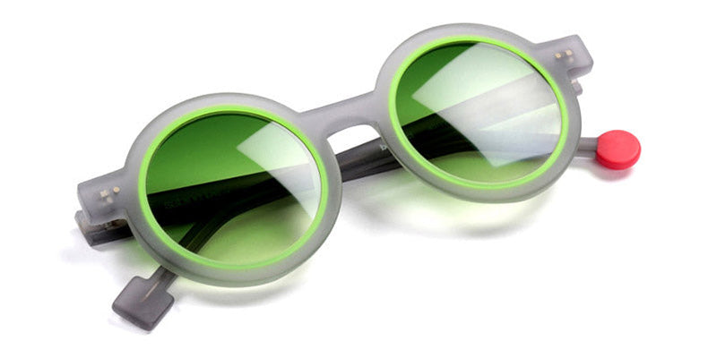 Sabine Be® Be Addict Sun SB Be Addict Sun 271 45 - Matte Translucent Gray / Matte Neon Green Sunglasses