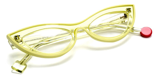 Sabine Be® Be Bikini Line SB Be Bikini Line 233 48 - Shiny Translucent Yellow / Shiny Solid Yellow Eyeglasses
