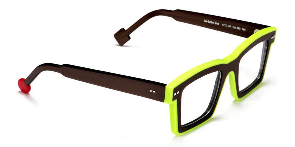 Sabine Be® Be Bobo Line SB Be Bobo Line 320 47 - Shiny Glossy Brown / Shiny Neon Yellow Eyeglasses