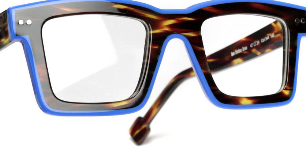 Sabine Be® Be Bobo Line SB Be Bobo Line 344 47 - Shiny Dark Veined Tortoise / Shiny Klein Blue Eyeglasses