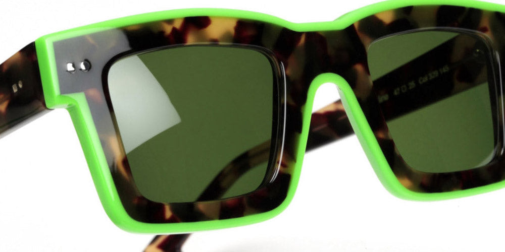 Sabine Be® Be Bobo Line Sun SB Be Bobo Line Sun 329 47 - Shiny Khaki Tortoise / Shiny Neon Green Sunglasses