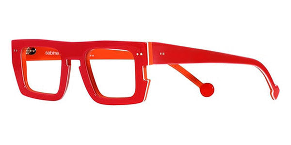 Sabine Be® Be Bossy SB Be Bossy 169 53 - Shiny Translucent Red / White / Shiny Orange Eyeglasses
