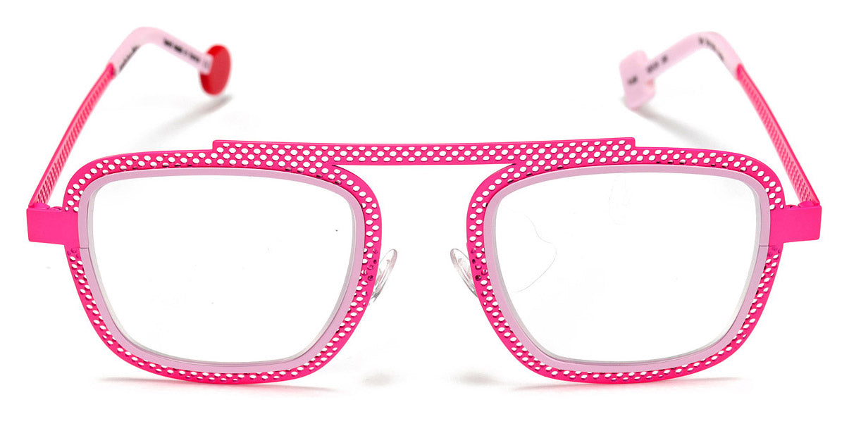 Sabine Be® Be Boyish Hole SB Be Boyish Hole 658 52 - Neon Pink Perforated Satin / Pastel Pink Satin Eyeglasses