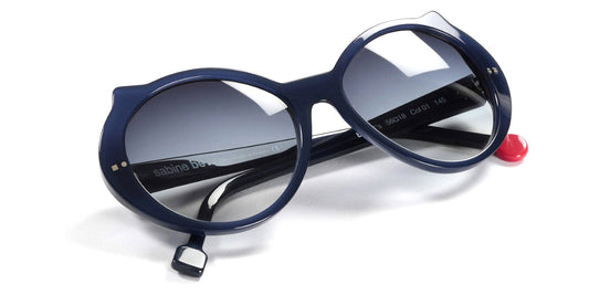 Sabine Be® Be Cat'S Sun SB Be Cat'S Sun 01 53 - Shiny Navy Blue Sunglasses