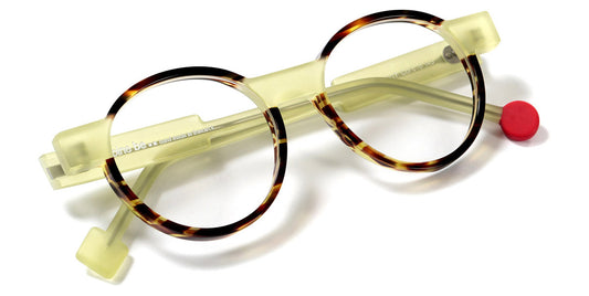Sabine Be® Be Clever SB Be Clever 616 50 - Shiny Dark Veined Tortoiseshell / Matte Translucent Yellow Eyeglasses