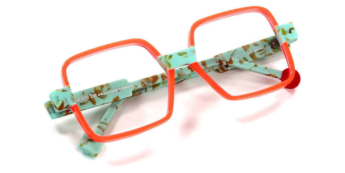 Sabine Be® Be Clush SB Be Clush 604 57 - Shiny Miami Neon Orange / Matte Marbled Turquoise Eyeglasses