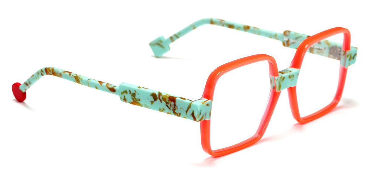 Sabine Be® Be Clush SB Be Clush 604 57 - Shiny Miami Neon Orange / Matte Marbled Turquoise Eyeglasses