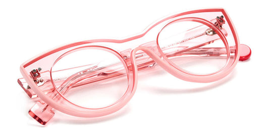 Sabine Be® Be Cute Line SB Be Cute Line 231 49 - Shiny Peach Translucent / Shiny Solid Peach Eyeglasses