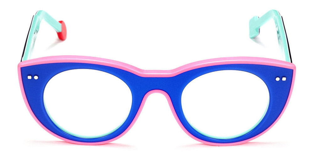 Sabine Be® Be Cute Line SB Be Cute Line 305 49 - Shiny Translucent Klein Blue / White / Shiny Turquoise / Shiny Neon Pink Eyeglasses