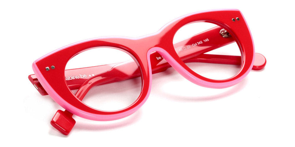 Sabine Be® Be Cute Line SB Be Cute Line 342 49 - Shiny Red / Shiny Neon Pink Eyeglasses