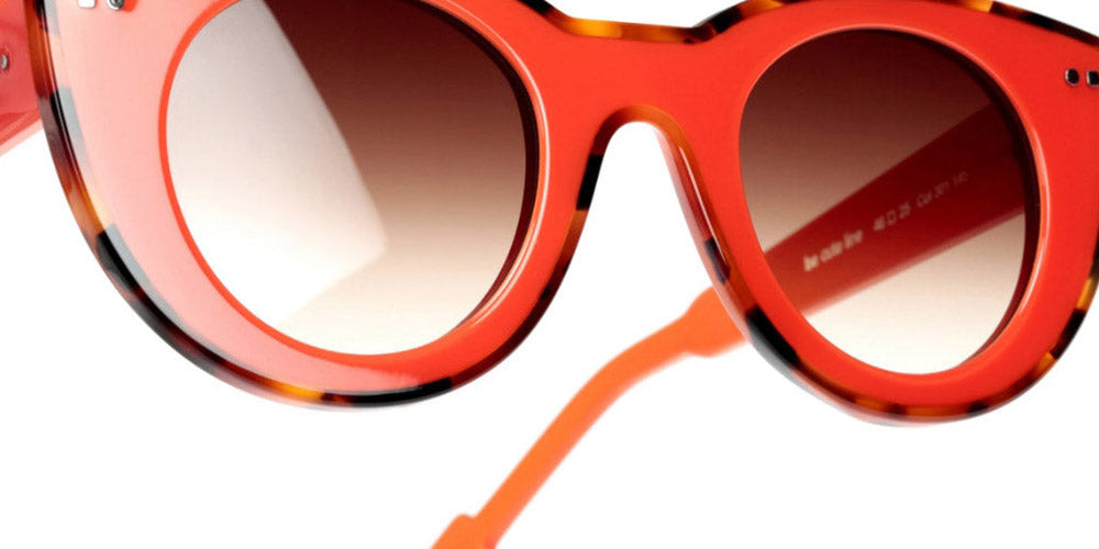 Sabine Be® Be Cute Line Sun SB Be Cute Line Sun 301 48 - Shiny Orange / Shiny Fawn Tortoise Sunglasses