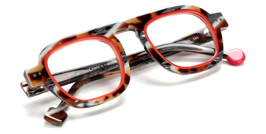 Sabine Be® Be Factory SB Be Factory 203 46 - Shiny Vintage Tortoise / Shiny Orange Eyeglasses