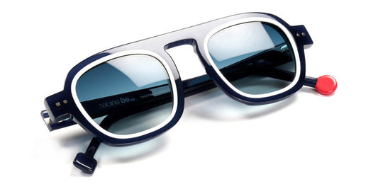 Sabine Be® Be Factory Sun SB Be Factory Sun 02 46 - Shiny Navy Blue / Shiny White Sunglasses