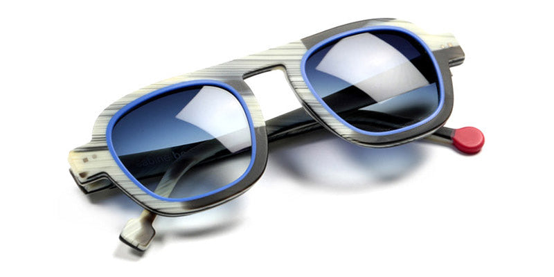 Sabine Be® Be Factory Sun SB Be Factory Sun 03 46 - Matte Horn / Matte Blue Klein Sunglasses