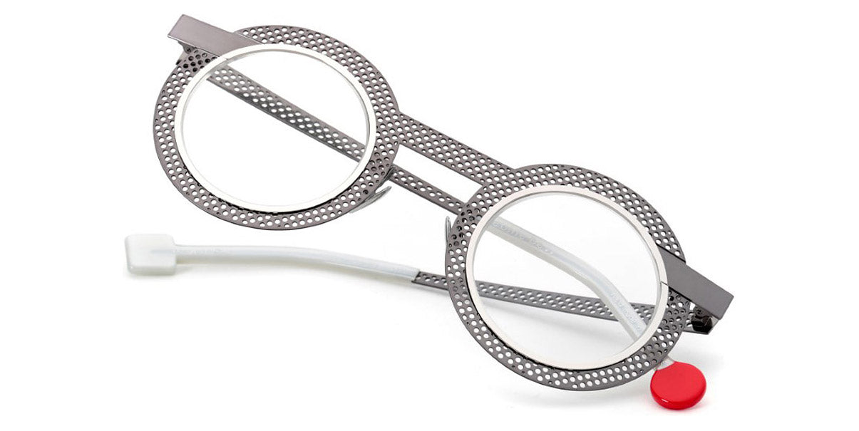 Sabine Be® Be Gipsy Hole SB Be Gipsy Hole 502 43 - Dark Ruthenium Polished Perforated / Polished Palladium Eyeglasses