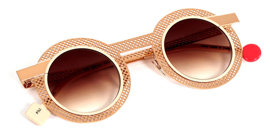 Sabine Be® Be Gipsy Hole Sun SB Be Gipsy Hole Sun 563 43 - Polished Rose Gold Perforated / Shiny Nude Sunglasses