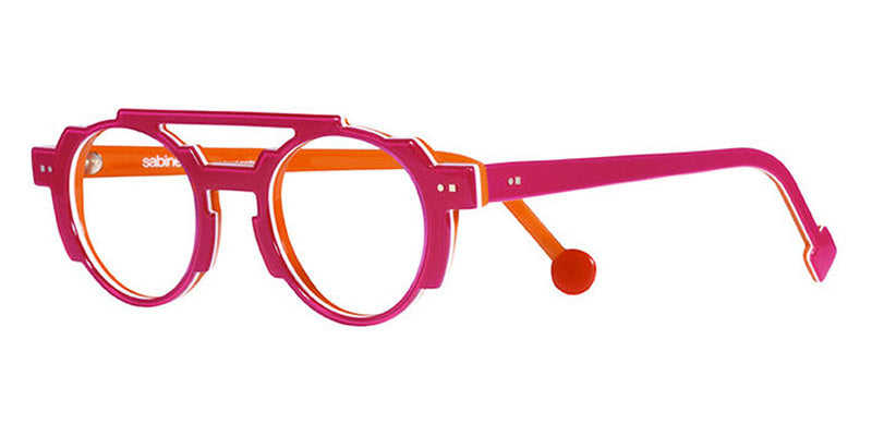 Sabine Be® Be Groovy Swell SB Be Groovy Swell 178 49 - Shiny Translucent Fichsia / White / Shiny Orange Eyeglasses