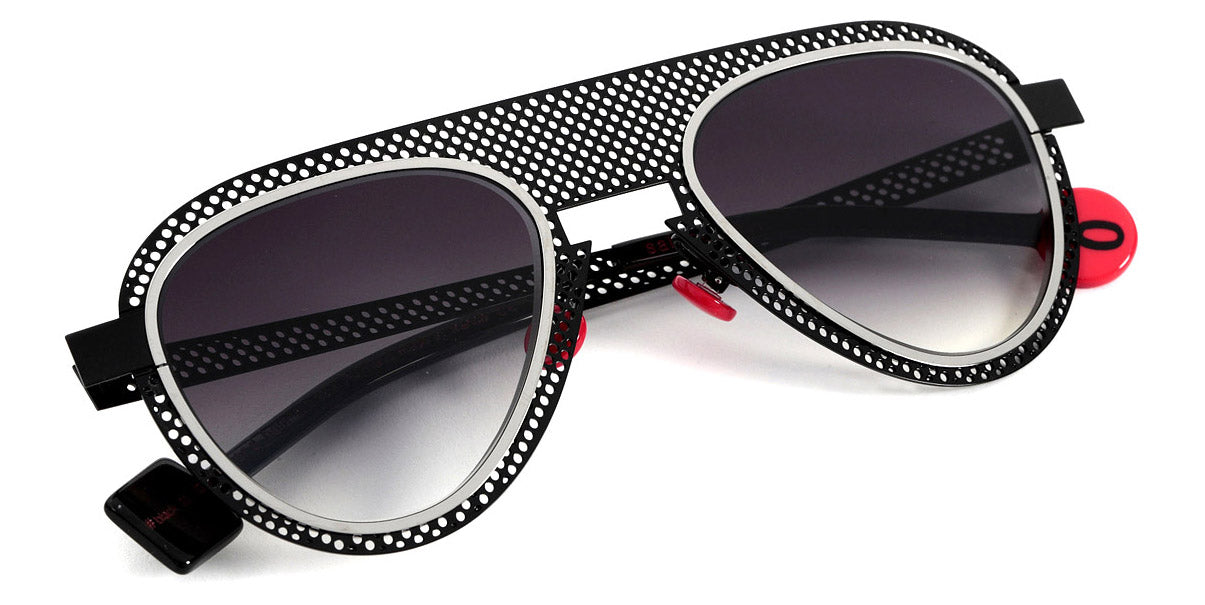 Sabine Be® Be Legend Hole Sun SB Be Legend Hole Sun black11 51 - Black Lacquered Perforated / Polished Ruthenium Sunglasses