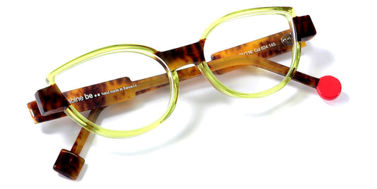 Sabine Be® Be Mine SB Be Mine 624 53 - Shiny Translucent Lime / Shiny Tortoiseshell Eyeglasses