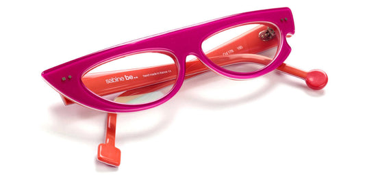 Sabine Be® Be Muse SB Be Muse 178 52 - Shiny Translucent Fichsia / White / Shiny Orange Eyeglasses