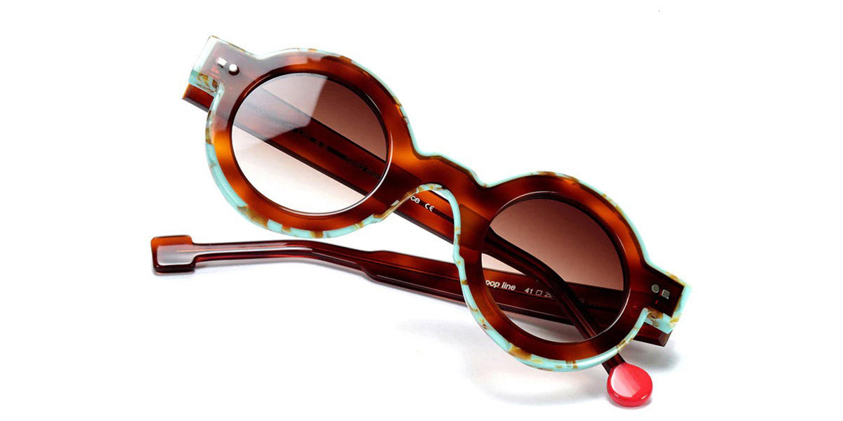 Sabine Be® Be Pop Line Sun SB Be Pop Line Sun 523 41 - Shiny Blond Tortoise / Shiny Marbled Turquoise Sunglasses