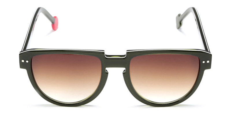 Sabine Be® Be Rebel Sun SB Be Rebel Sun 170 54 - Shiny Translucent Dark Green / White / Shiny Translucent Dark Green Sunglasses