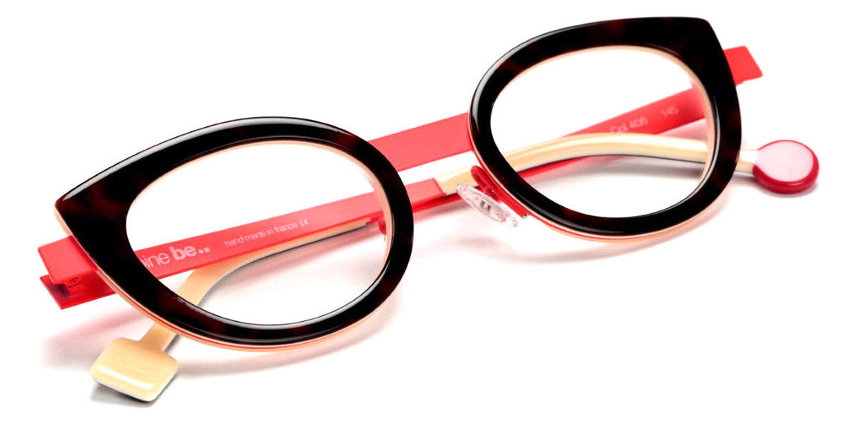 Sabine Be® Be String SB Be String 406 46 - Shiny Auburn Tortoise / Neon Orange Satin Eyeglasses
