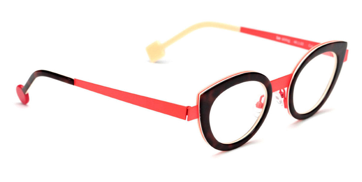 Sabine Be® Be String SB Be String 406 46 - Shiny Auburn Tortoise / Neon Orange Satin Eyeglasses