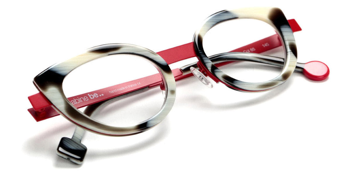 Sabine Be® Be String SB Be String 85 46 - Shiny Horn / Satin Red Eyeglasses