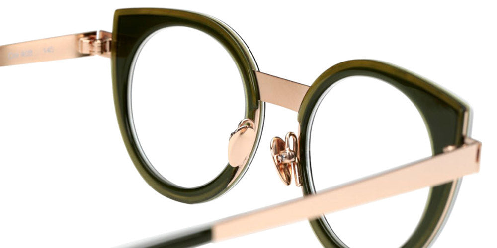 Sabine Be® Be Sweet SB Be Sweet 408 47 - Shiny Translucent Dark Green / Polished Pale Gold Eyeglasses