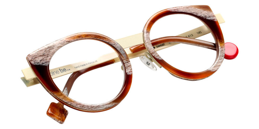 Sabine Be® Be Sweet SB Be Sweet 413 47 - Shiny Vintage Horn / Satin Ivory Eyeglasses