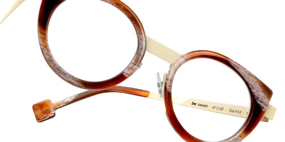 Sabine Be® Be Sweet SB Be Sweet 413 47 - Shiny Vintage Horn / Satin Ivory Eyeglasses