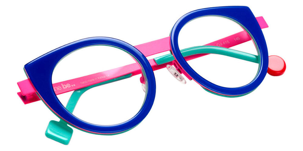Sabine Be® Be Sweet SB Be Sweet 415 47 - Shiny Majorelle Blue / Neon Pink Satin Eyeglasses