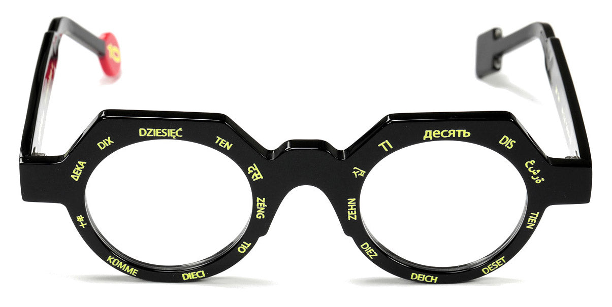 Sabine Be® Be Ten SB Be Ten 648 44 - Shiny Black / Neon Yellow Eyeglasses