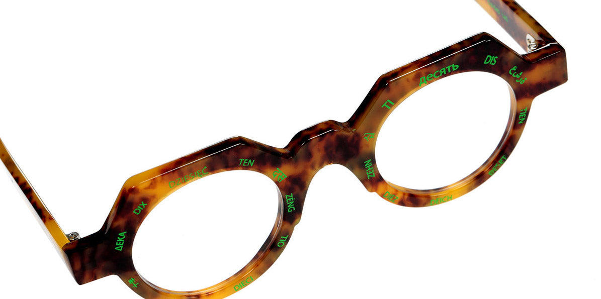 Sabine Be® Be Ten SB Be Ten 649 44 - Shiny Tortoiseshell / Neon Green Eyeglasses