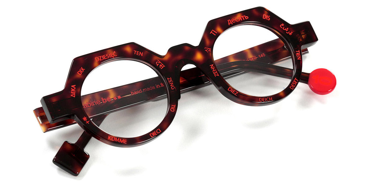 Sabine Be® Be Ten SB Be Ten 650 44 - Shiny Cherry Tortoiseshell / Neon Orange Eyeglasses