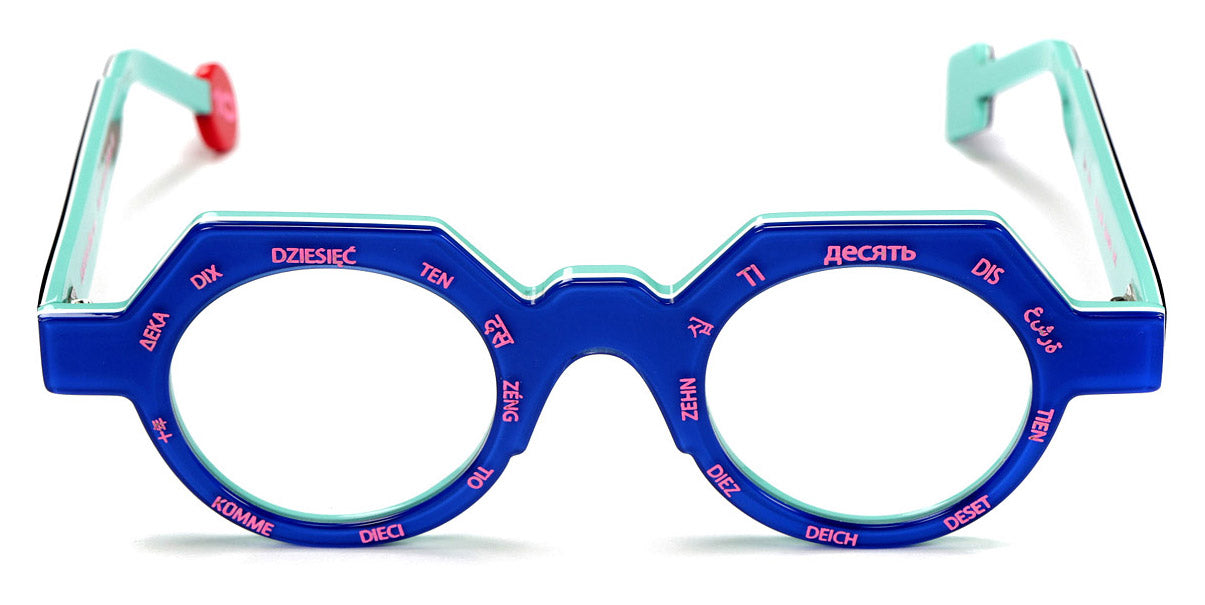 Sabine Be® Be Ten SB Be Ten 651 44 - Shiny Translucent Majorelle Blue / White / Shiny Turquoise / Neon Pink Eyeglasses