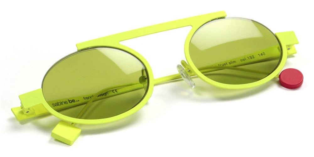 Sabine Be® Be Trust Slim Sun SB Be Trust Slim Sun 132 49 - Satin Neon Yellow Sunglasses