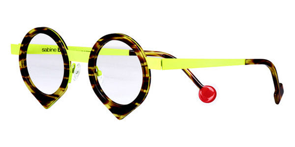 Sabine Be® Be Yang SB Be Yang 240 43 - Shiny Veined Tortoise / Satin Neon Yellow Eyeglasses